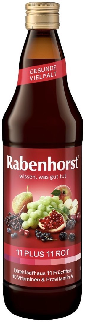 SOK WIELOOWOCOWY (CZERWONY) MULTIWITAMINA 11 PLUS 11 NFC 750 ml - RABENHORST RABENHORST (soki, napoje)