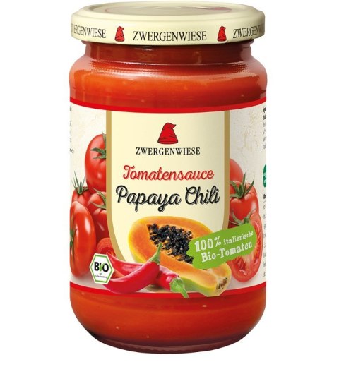 SOS POMIDOROWY PAPAYA - CHILI (PIKANTNY) BEZGLUTENOWY BIO 340 ml - ZWERGENWIESE ZWERGENWIESE (pasty, musy, sosy)