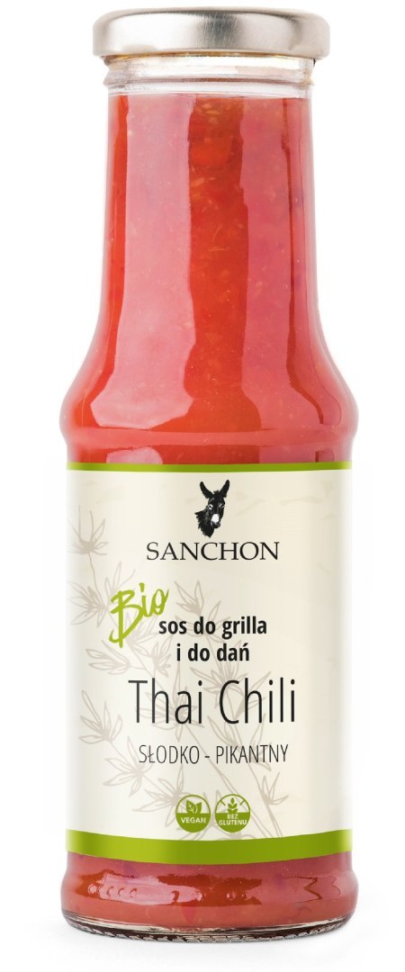 SOS WEGAŃSKI THAI CHILI BEZGLUTENOWY BIO 210 ml - SANCHON SANCHON (sosy, przyprawy w płynie)