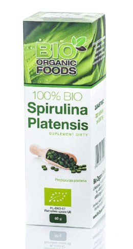 SPIRULINA PLATENSIS BIO (250 mg) 320 TABLETEK - BIO ORGANIC FOODS BIO ORGANIC FOODS (suplementy diety)