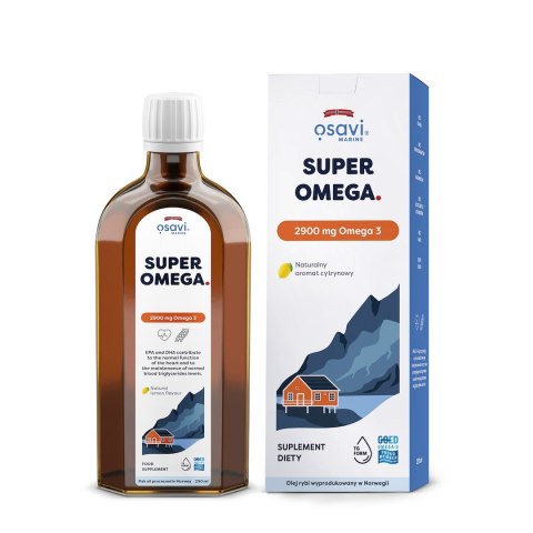 SUPER OMEGA-3 (2900 mg) O SMAKU CYTRYNOWYM 500 ml - OSAVI OSAVI (suplementy)