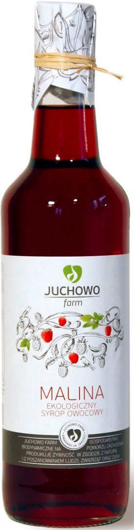 SYROP MALINOWY BIO 500 ml - JUCHOWO (FUNDACJA) JUCHOWO FARM (mąki, syrop)