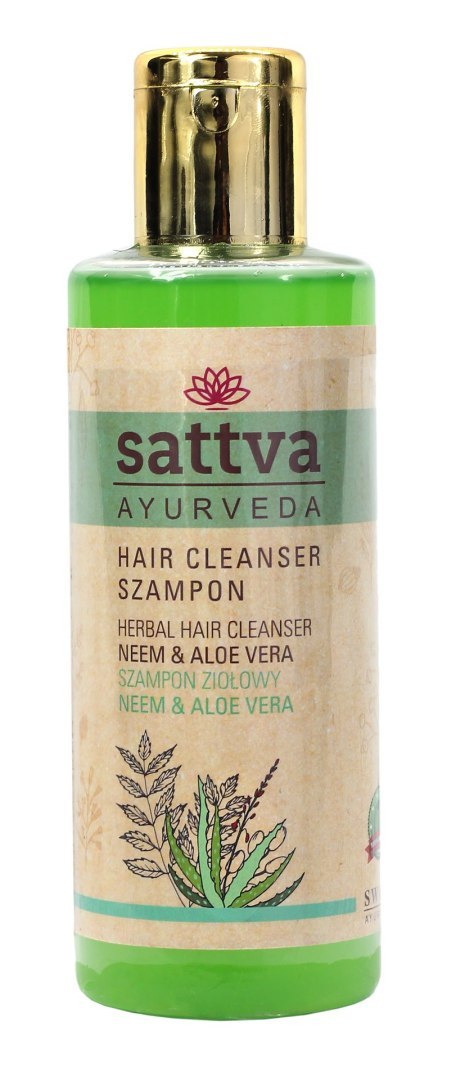 SZAMPON DO WŁOSÓW ZIOŁOWY NEEM I ALOES 210 ml - SATTVA (AYURVEDA) SATTVA (kosmetyki ajurwedyjskie, kadzidełka)