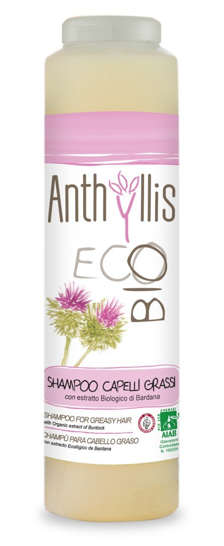SZAMPON Z EKSTRAKTEM Z ŁOPIANU DO WŁOSÓW PRZETŁUSZCZAJĄCYCH SIĘ I Z ŁUPIEŻEM ECO 250 ml - ANTHYLLIS ANTHYLLIS (kosmetyki)
