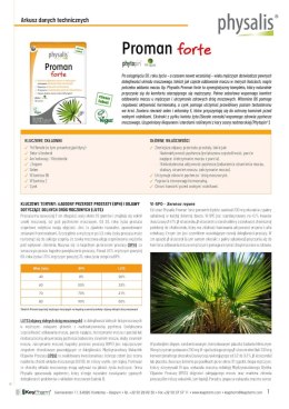 TABLETKI NA UKŁAD MOCZOWY (PROMAN FORTE) 30 szt. - PHYSALIS PHYSALIS (olejki eteryczne, suplementy)