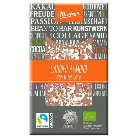 TABLICZKA KAKAOWA MIGDAŁY - SÓL FAIR TRADE BIO 30 g - MEYBONA MEYBONA (czekolady)