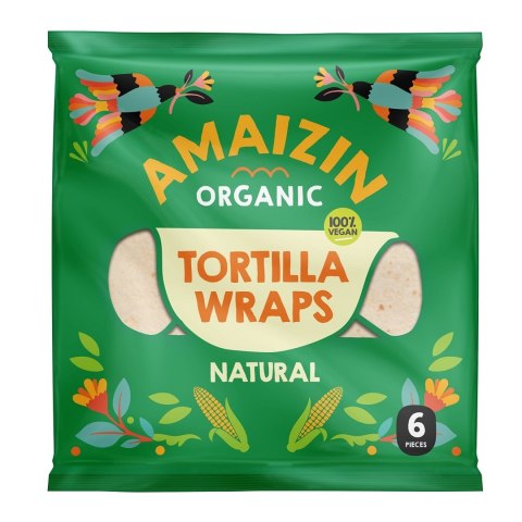 TORTILLA WRAPS BIO (6 szt.) 240 g - AMAIZIN AMAIZIN (napoje kokosowe, tortilla, chipsy, inne)