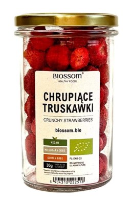 TRUSKAWKI LIOFILIZOWANE CHRUPIĄCE BEZGLUTENOWE BIO 30 g - BIOSSOM BIOSSOM (przekąski)