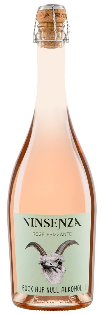 WINO BEZALKOHOLOWE FRIZZANTE RÓŻOWE SŁODKIE MUSUJĄCE BIO 750 ml - VINSENZA VINSENZA (wina bezalkoholowe)