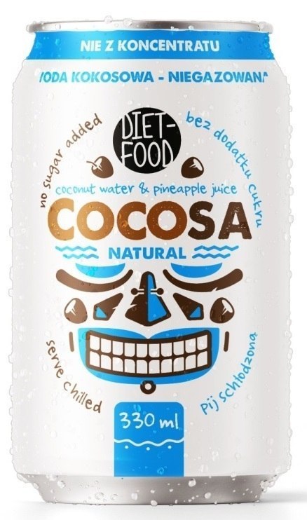 WODA KOKOSOWA NATURALNA NIEGAZOWANA 330 ml - DIET-FOOD (COCOSA) DIET-FOOD
