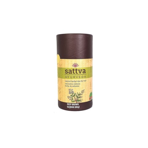 HENNA GŁĘBOKI BRĄZ ECO 150 g - SATTVA (AYURVEDA) SATTVA (produkty z Indii)