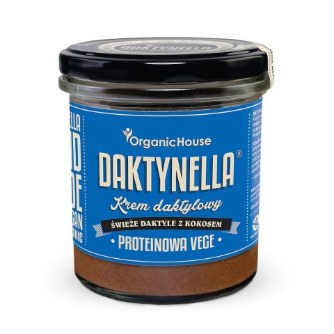 KREM PROTEINOWY KOKOS - DAKTYLE MEDJOOL BEZGLUTENOWY BIO 280 g - ORGANICHOUSE (DAKTYNELLA) ORGANICHOUSE (daktyle, kremy daktylowe)